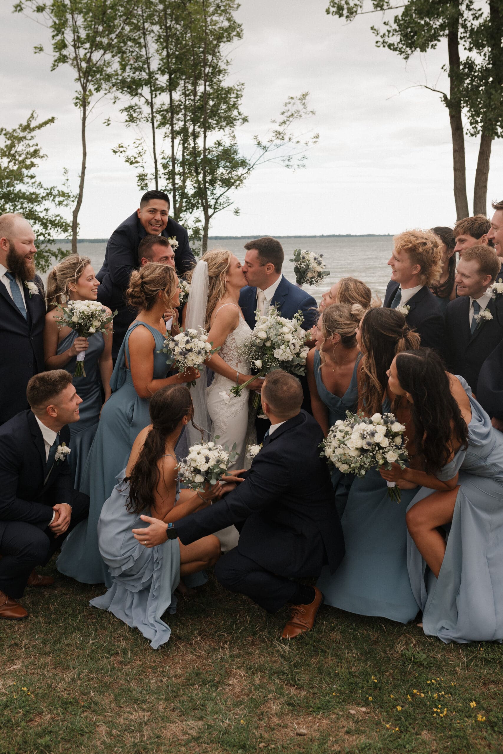 Wedding Party Photo of the Wedding at Sally Port View in Three Mile Bay, New York